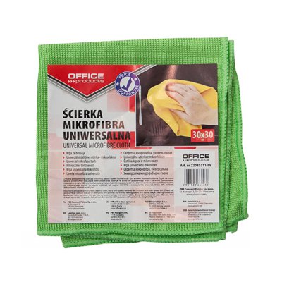 Ścierka uniwersalna OFFICE PRODUCTS, mikrofibra, gr. 240g/mkg, 30x30cm, mix kolorów