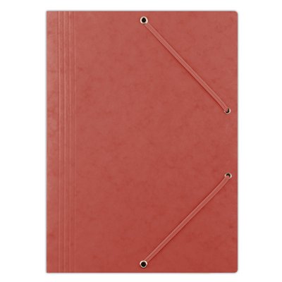 Teczka z gumką DONAU, preszpan, A4, 390gsm, 3-skrz., czerwona