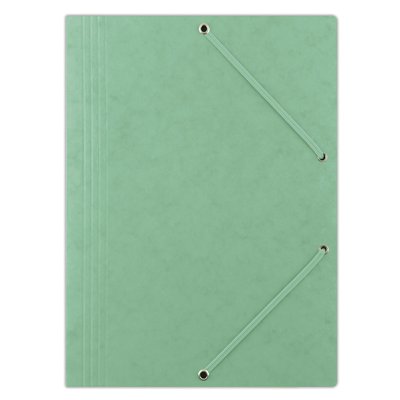 Teczka z gumką DONAU, preszpan, A4, 390gsm, 3-skrz., zielona