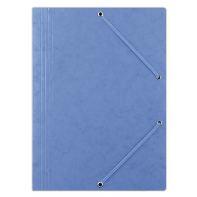 Teczka z gumką DONAU, preszpan, A4, 390gsm, 3-skrz., niebieska