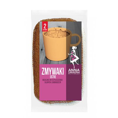 Zmywaki ANNA ZARADNA, ostre, 2 szt., mix