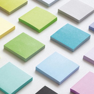 654MTDR Samoprzylepne bloczki Postit®, paleta marzycielska, 6 sztuk po 100 kart, 100 kart. 76x76 mm