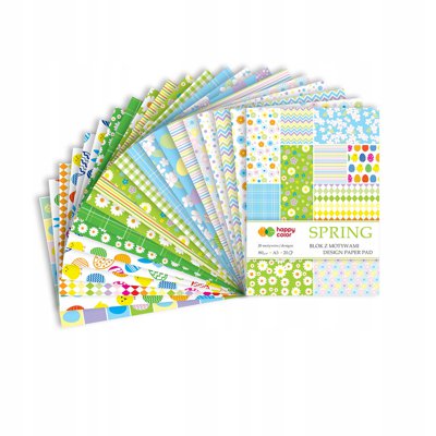 Blok z motywami A4 15k SPRING 30 motywów HA3808 2030-S HAPPY COLOR
