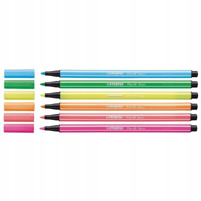 Flamaster STABILO PEN 6806-1 6szt fluo